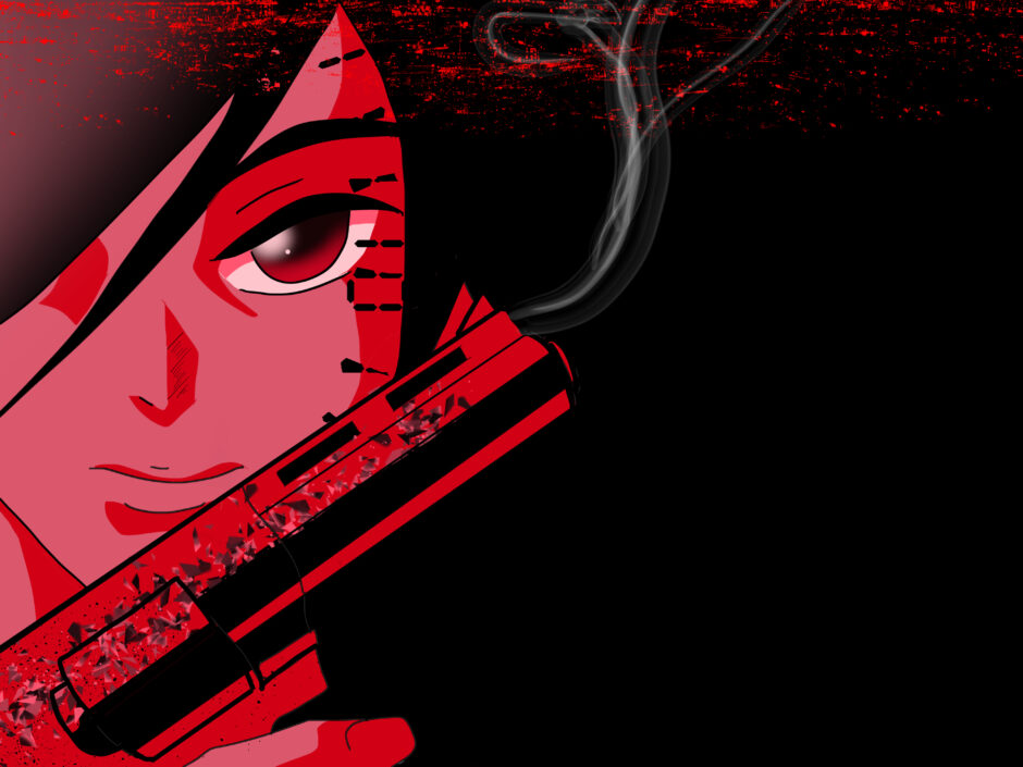 銃を持った女性 Fpsっぽいキャラクター のイラスト Iq