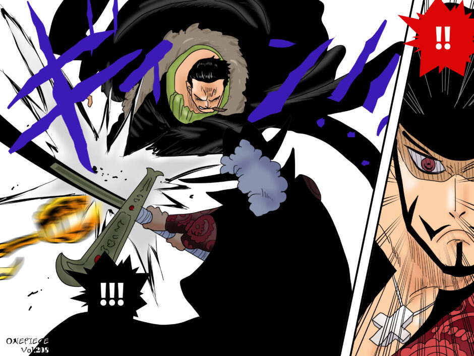 鷹の目の動きを止めるクロコダイル イラスト ワンピース Iq