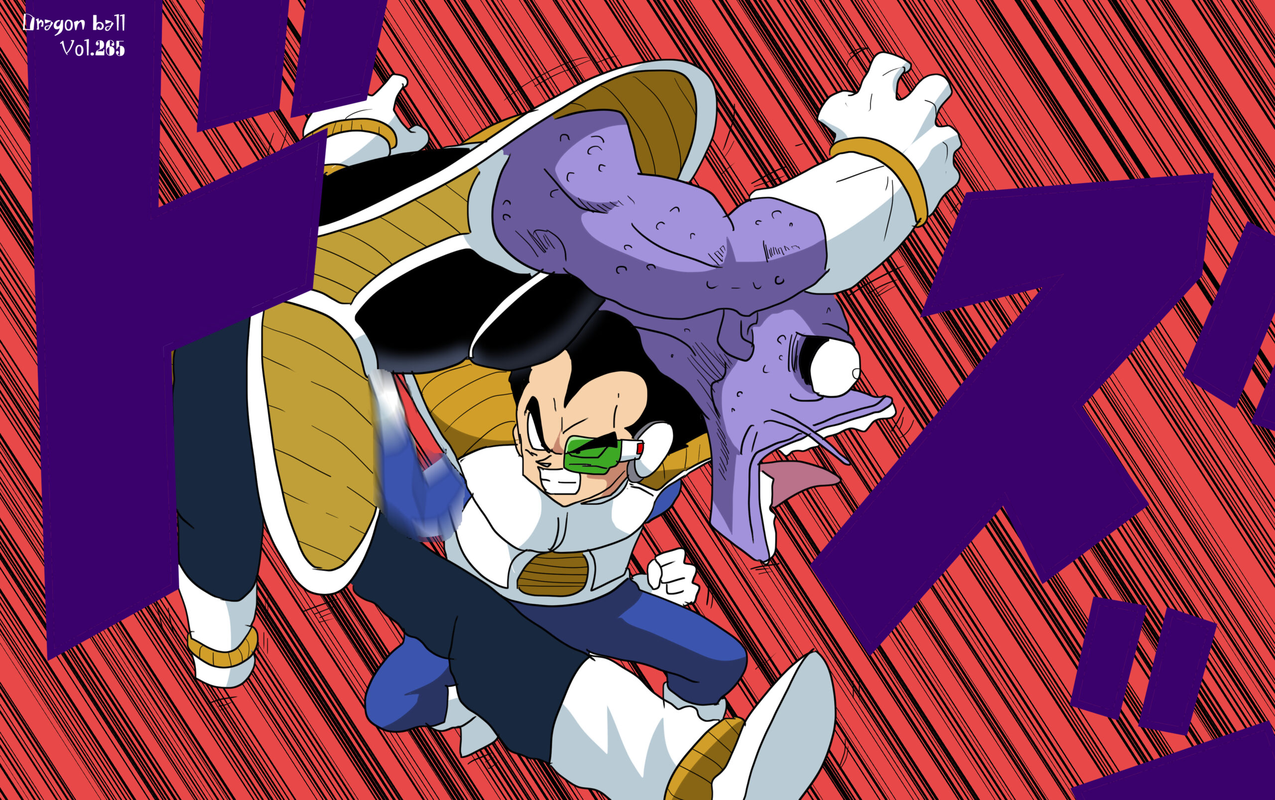 キュイvsベジータ イラスト ドラゴンボールz Iq